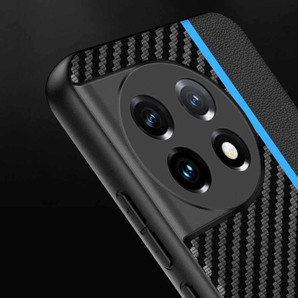 For OnePlus 11 5G PU Leather Coated TPU Case Ultra Slim Carbon Fiber Texture Anti-scratch Phone Cover For OnePlus 11 5G PU Leather Coated TPU Case Ultra Slim Carbon Fiber Texture Anti-scratch Phone Cover